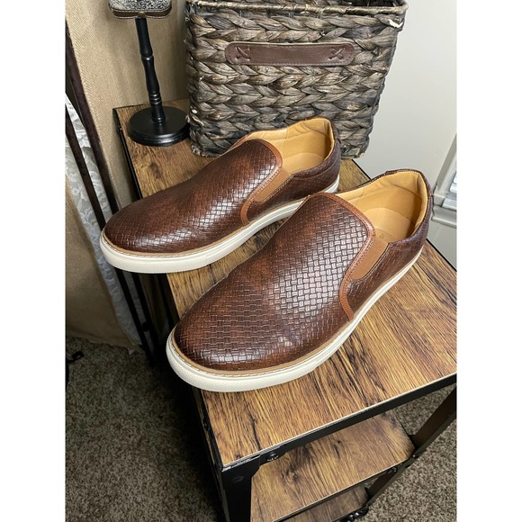 Joseph Abboud Other - JOSEPH ABBOUD  Laguna Woven Texture Slip-on Sneaker In Brown M 10.5